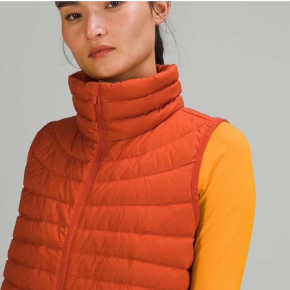 Lululemon canyon orange lightweight relaxed fit down vest size 6 - Picture 5 of 15